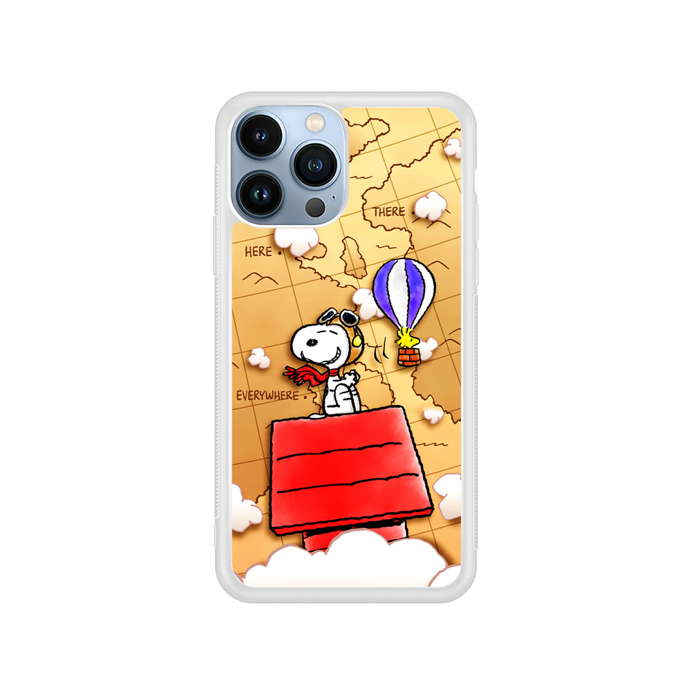 Snoopy Journey Around The World iPhone 14 Pro Case