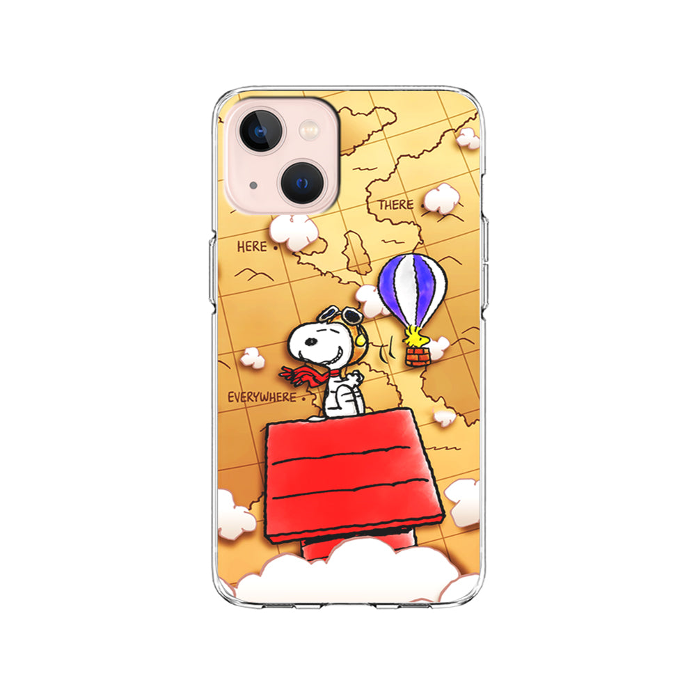 Snoopy Journey Around The World iPhone 15 Plus Case