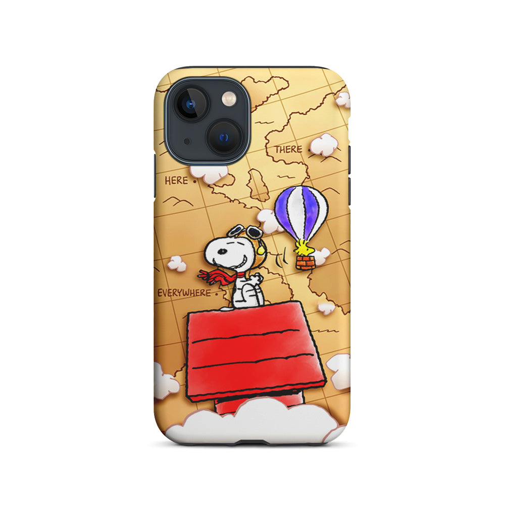 Snoopy Journey Around The World iPhone 15 Plus Case