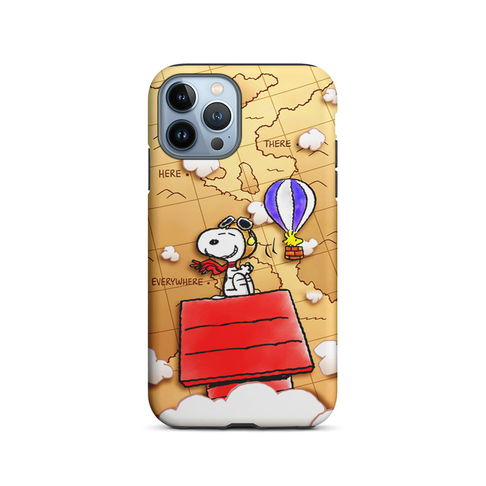 Snoopy Journey Around The World iPhone 14 Pro Case