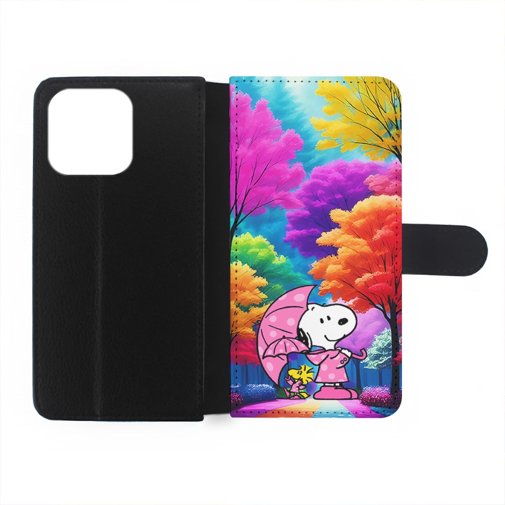 Snoopy and Woodstock in the Forest iPhone 15 Plus Case