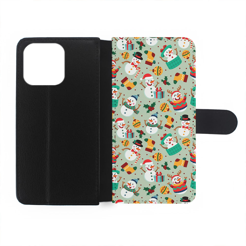 Snowman Cartoon Christmas Pattern iPhone 15 Plus Case