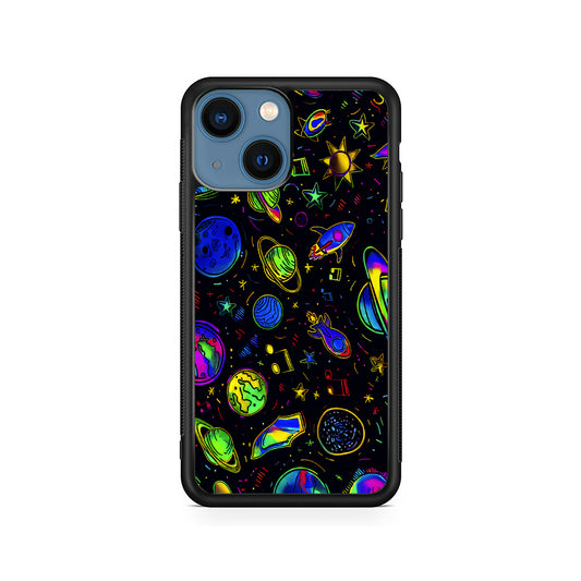 Space Planets and Spaceships iPhone 15 Plus Case