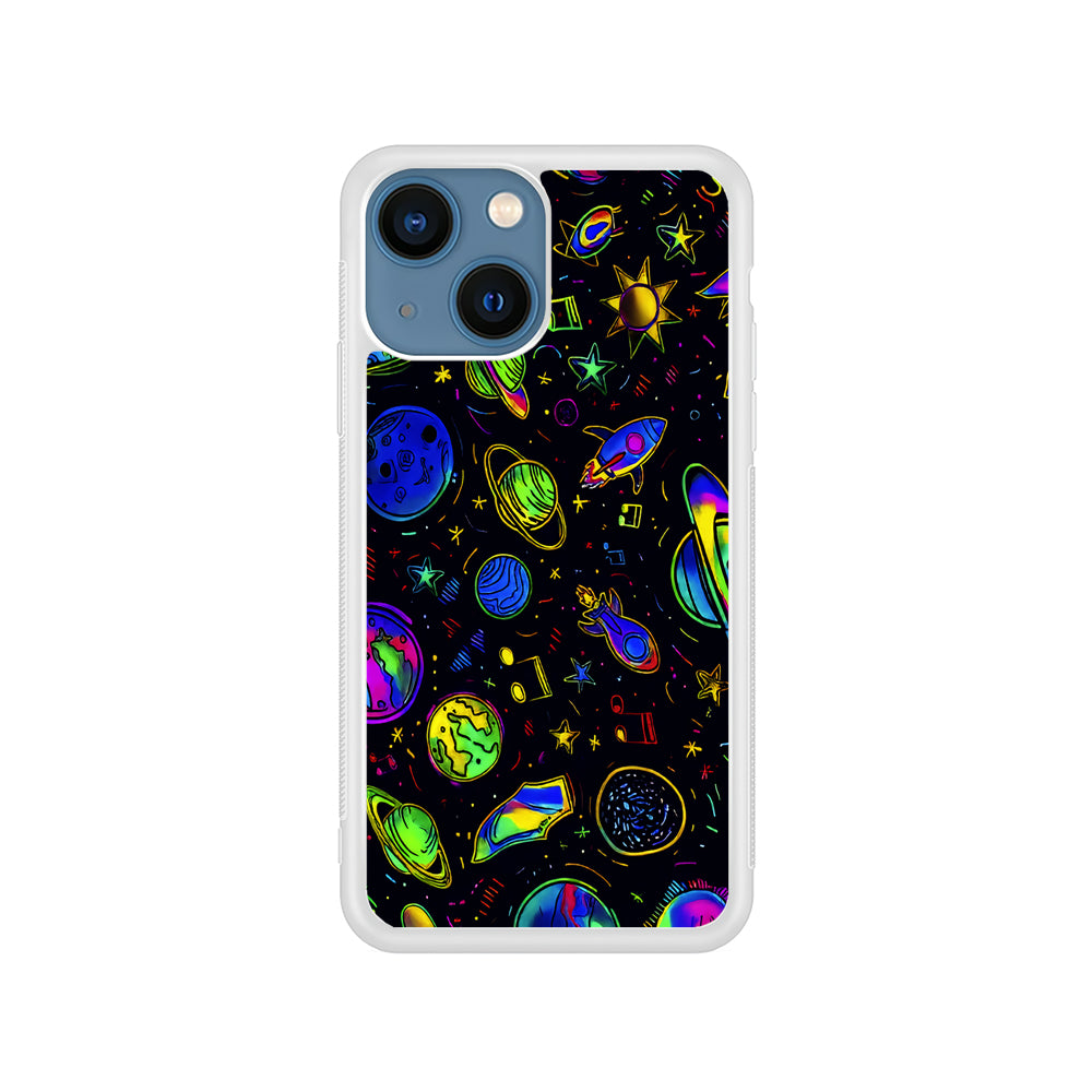 Space Planets and Spaceships iPhone 15 Plus Case