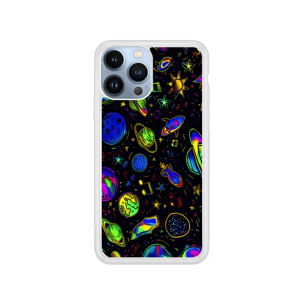 Space Planets and Spaceships iPhone 14 Pro Case