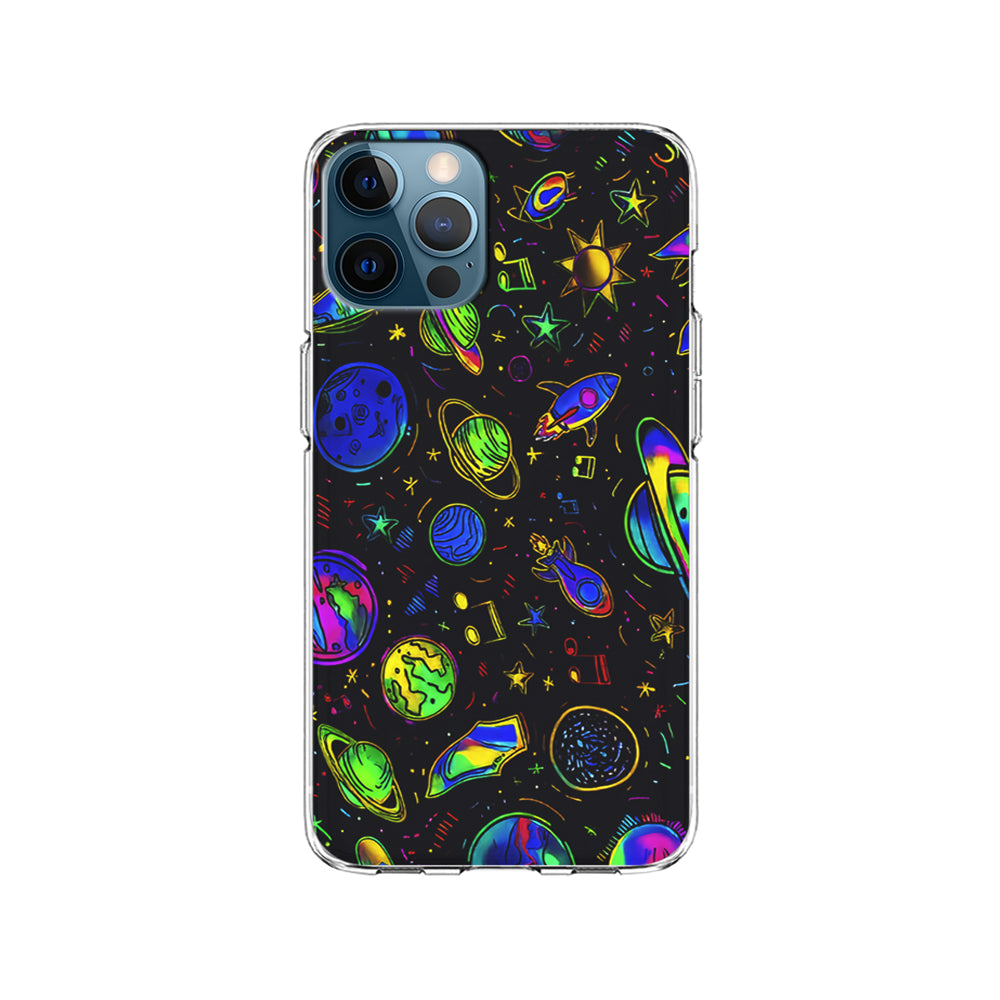 Space Planets and Spaceships iPhone 14 Pro Case