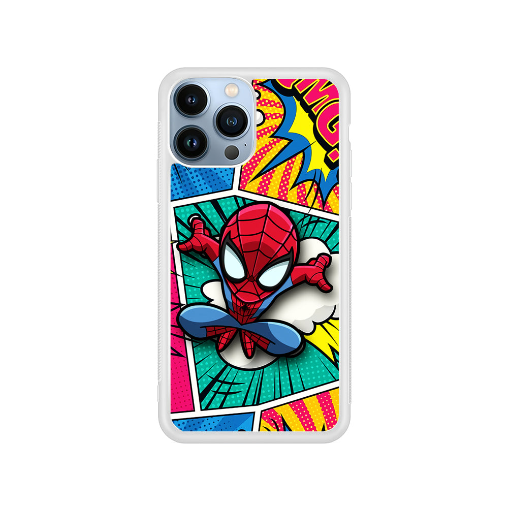 Spiderman Comic Poof iPhone 15 Pro Case