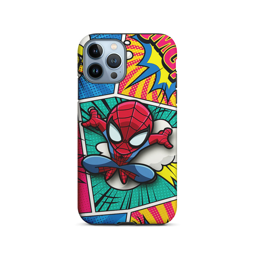 Spiderman Comic Poof iPhone 15 Pro Case