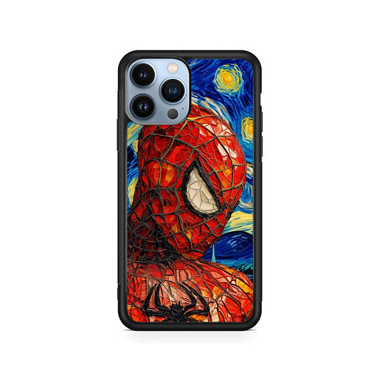 Spiderman Starry Night iPhone 14 Pro Case