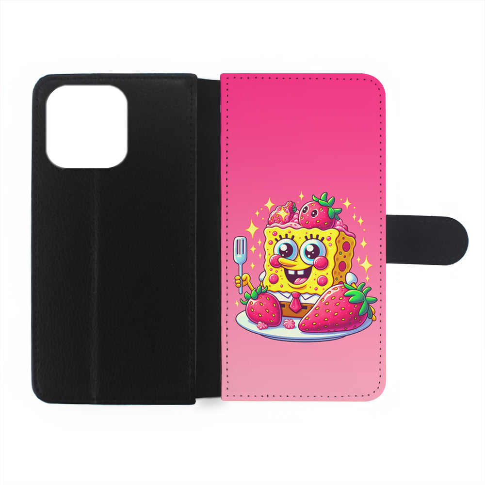 SpongeBob Eating Strawberry iPhone 15 Plus Case