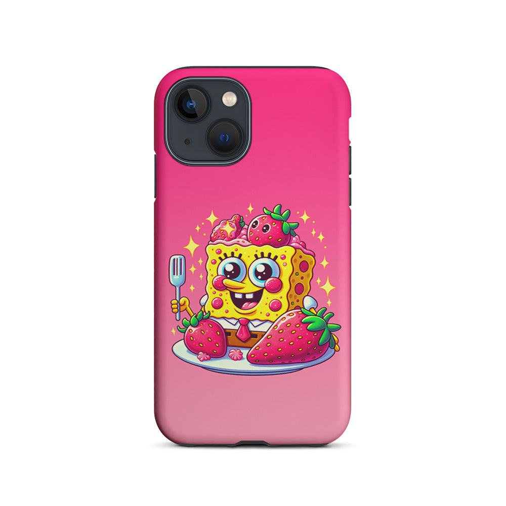 SpongeBob Eating Strawberry iPhone 15 Plus Case