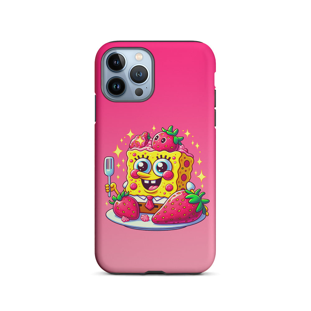 SpongeBob Eating Strawberry iPhone 14 Pro Case