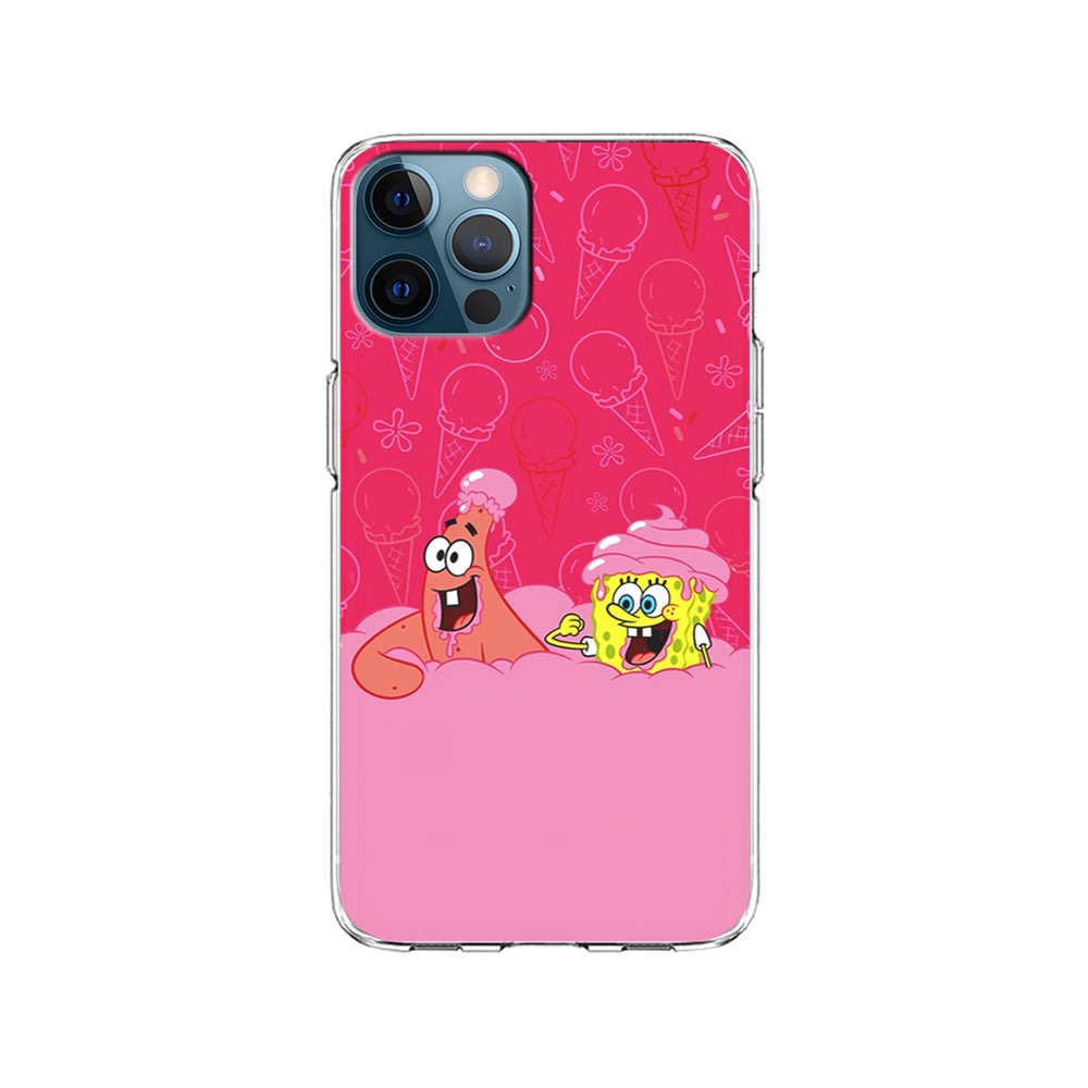 Spongebob and Patrick Eating Ice Cream iPhone 14 Pro Case