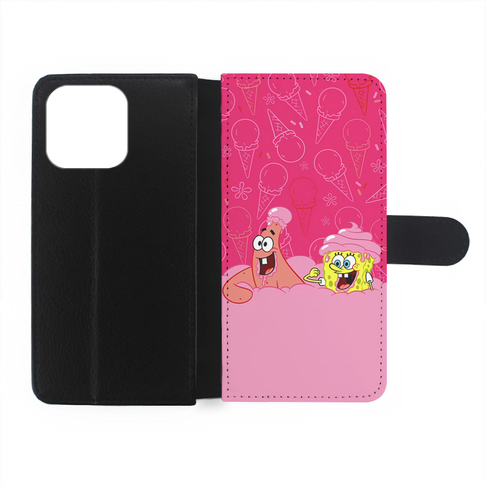 Spongebob and Patrick Eating Ice Cream iPhone 15 Plus Case