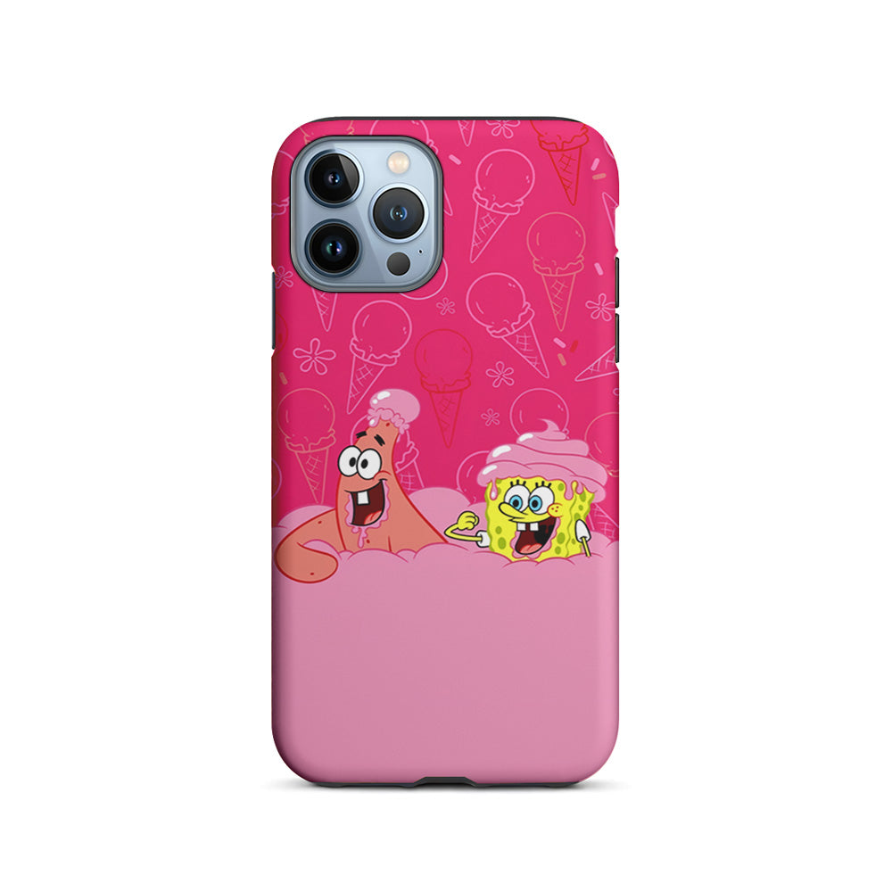 Spongebob and Patrick Eating Ice Cream iPhone 14 Pro Case