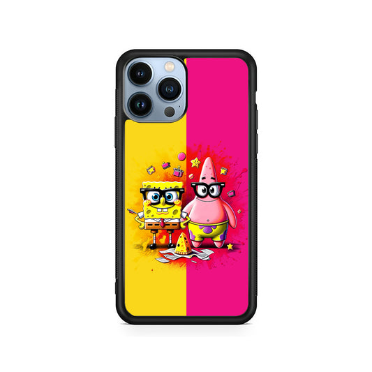 Spongebob and Patrick Yellow Pink iPhone 14 Pro Case