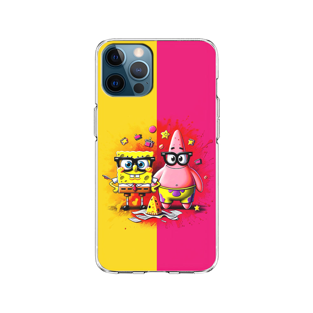 Spongebob and Patrick Yellow Pink iPhone 14 Pro Case