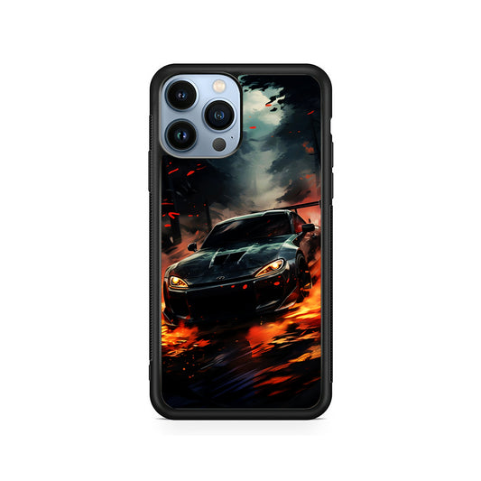 Sport Car Drift Smoke iPhone 14 Pro Case