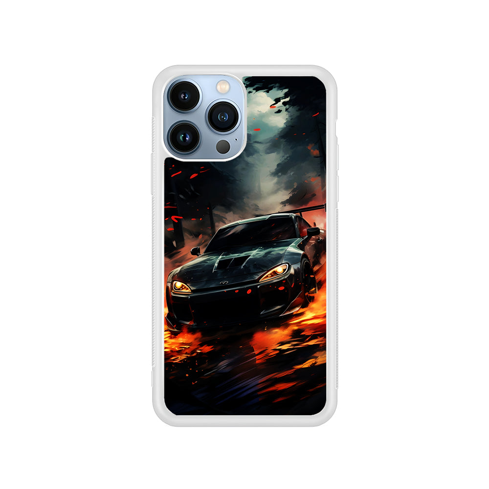 Sport Car Drift Smoke iPhone 14 Pro Case