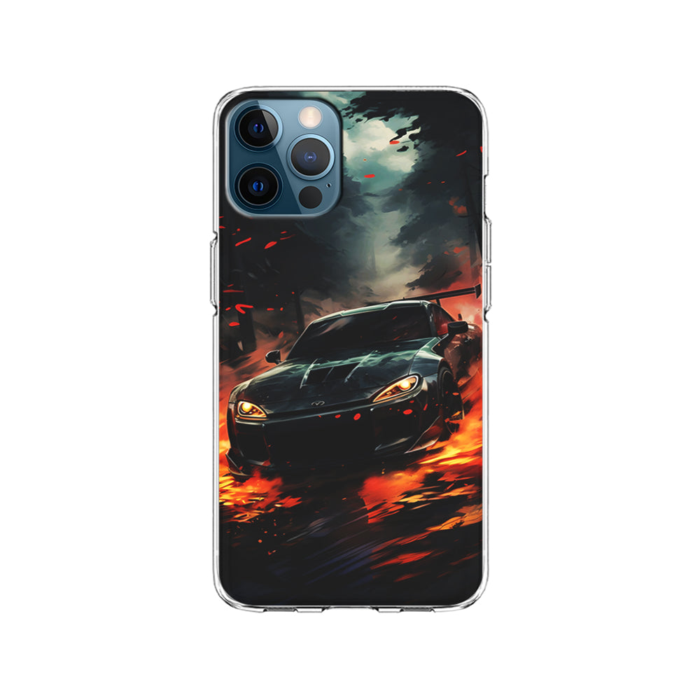 Sport Car Drift Smoke iPhone 14 Pro Case