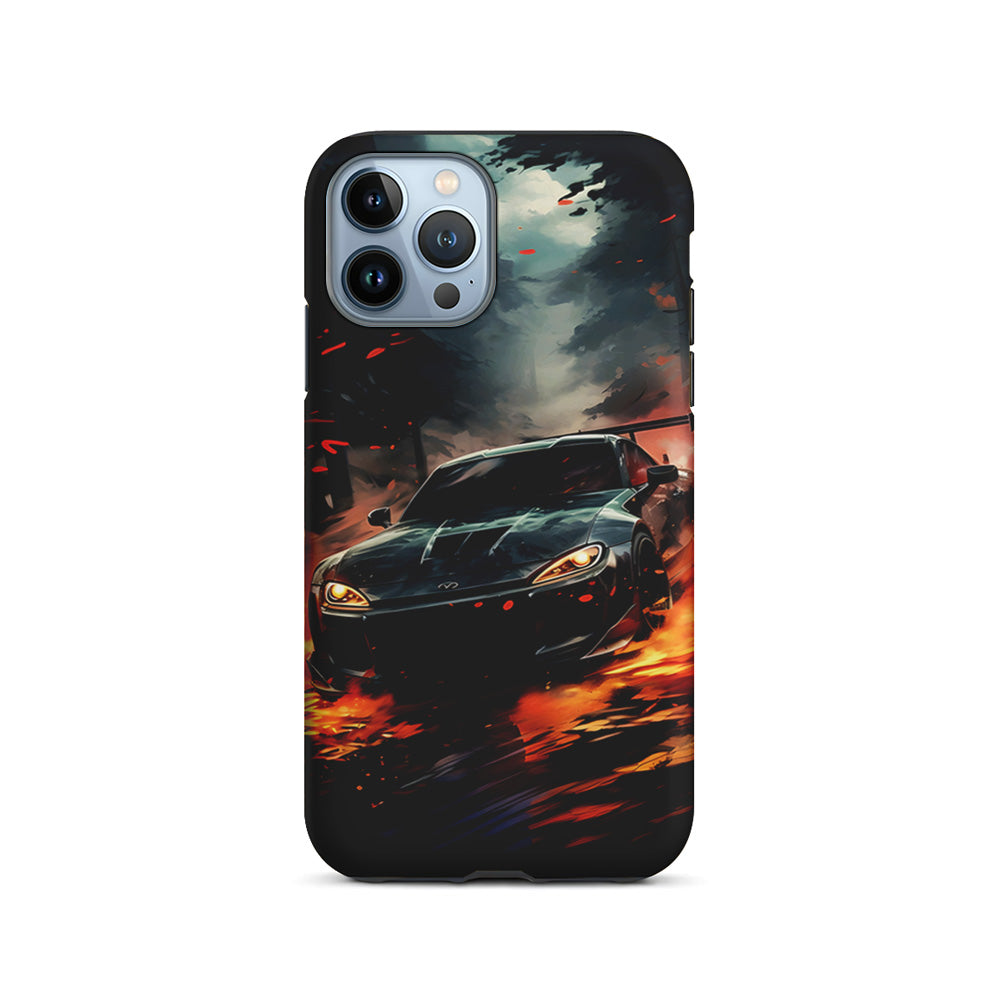 Sport Car Drift Smoke iPhone 14 Pro Case