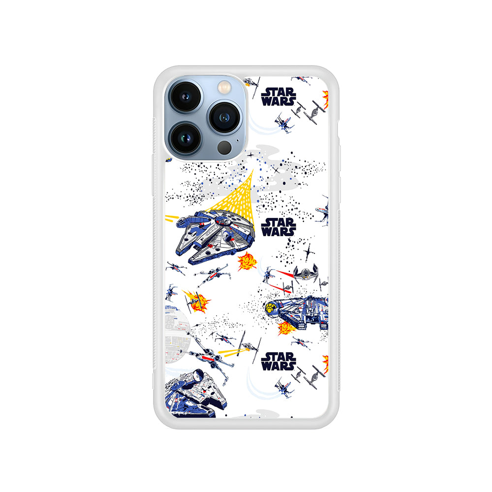 Star Wars Aircraft on Galaxy iPhone 15 Pro Case