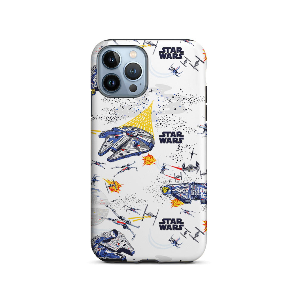 Star Wars Aircraft on Galaxy iPhone 15 Pro Case