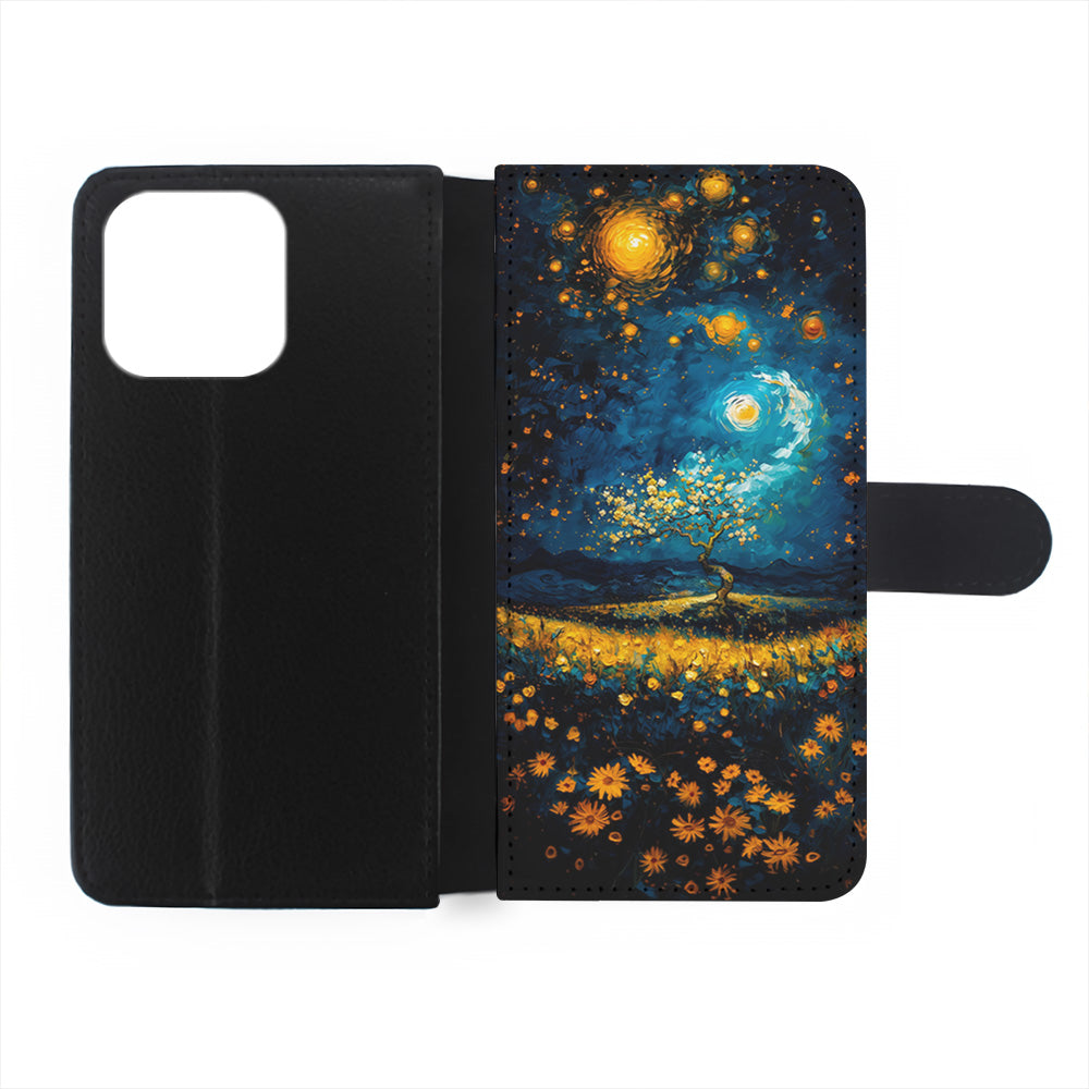 Starry Night Blossoms Painting iPhone 14 Pro Case