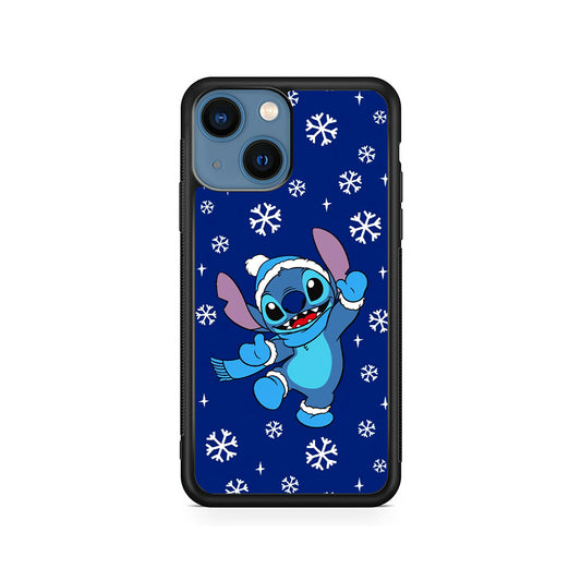 Stitch Navy Winter iPhone 15 Plus Case