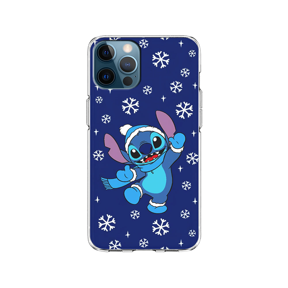 Stitch Navy Winter iPhone 15 Pro Case