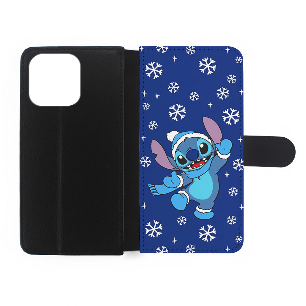 Stitch Navy Winter iPhone 15 Pro Case