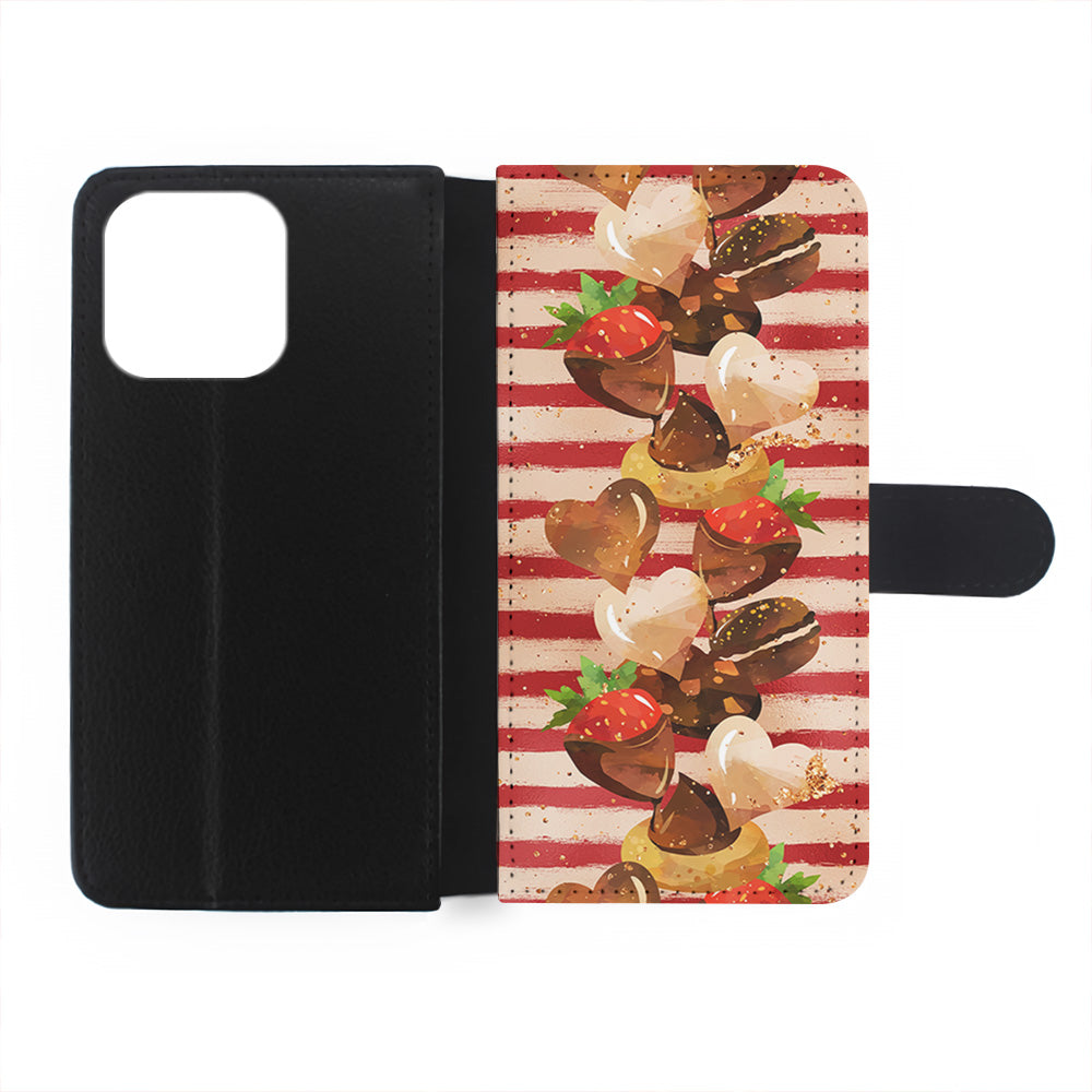 Strawberry in Chocolate and Cookie iPhone 15 Plus Case