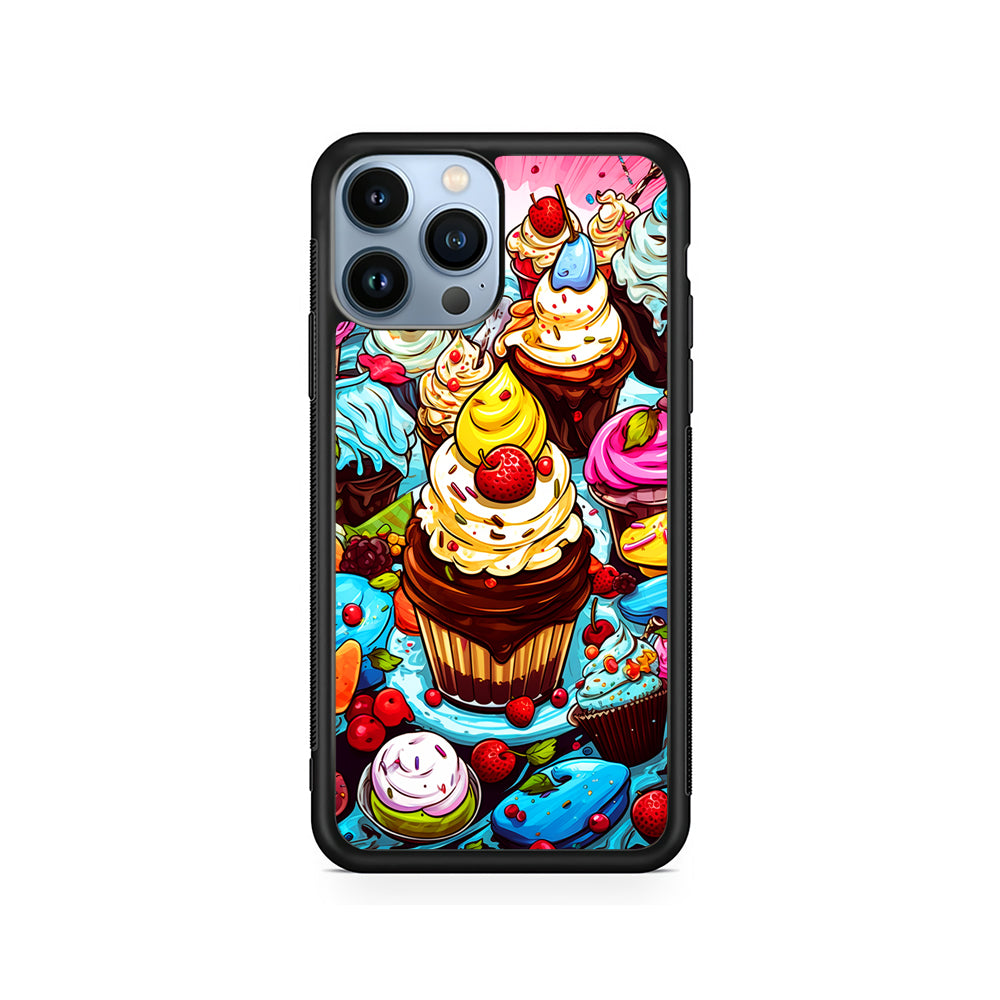 Sweet Desserts Food Doodle iPhone 14 Pro Case