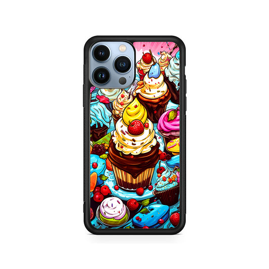 Sweet Desserts Food Doodle iPhone 14 Pro Case