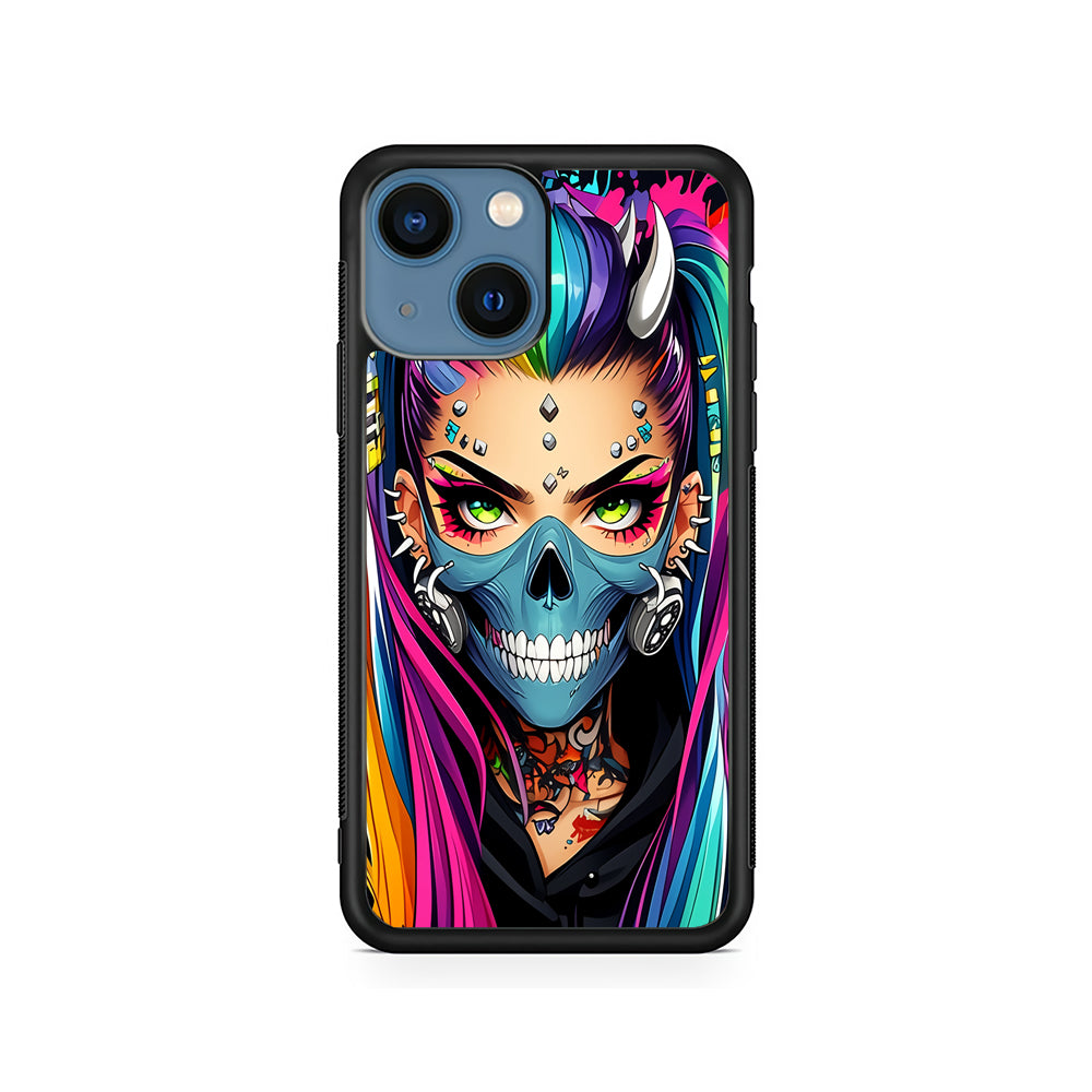 Tattooed Girl with Mask iPhone 15 Plus Case