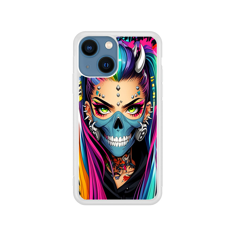 Tattooed Girl with Mask iPhone 15 Plus Case