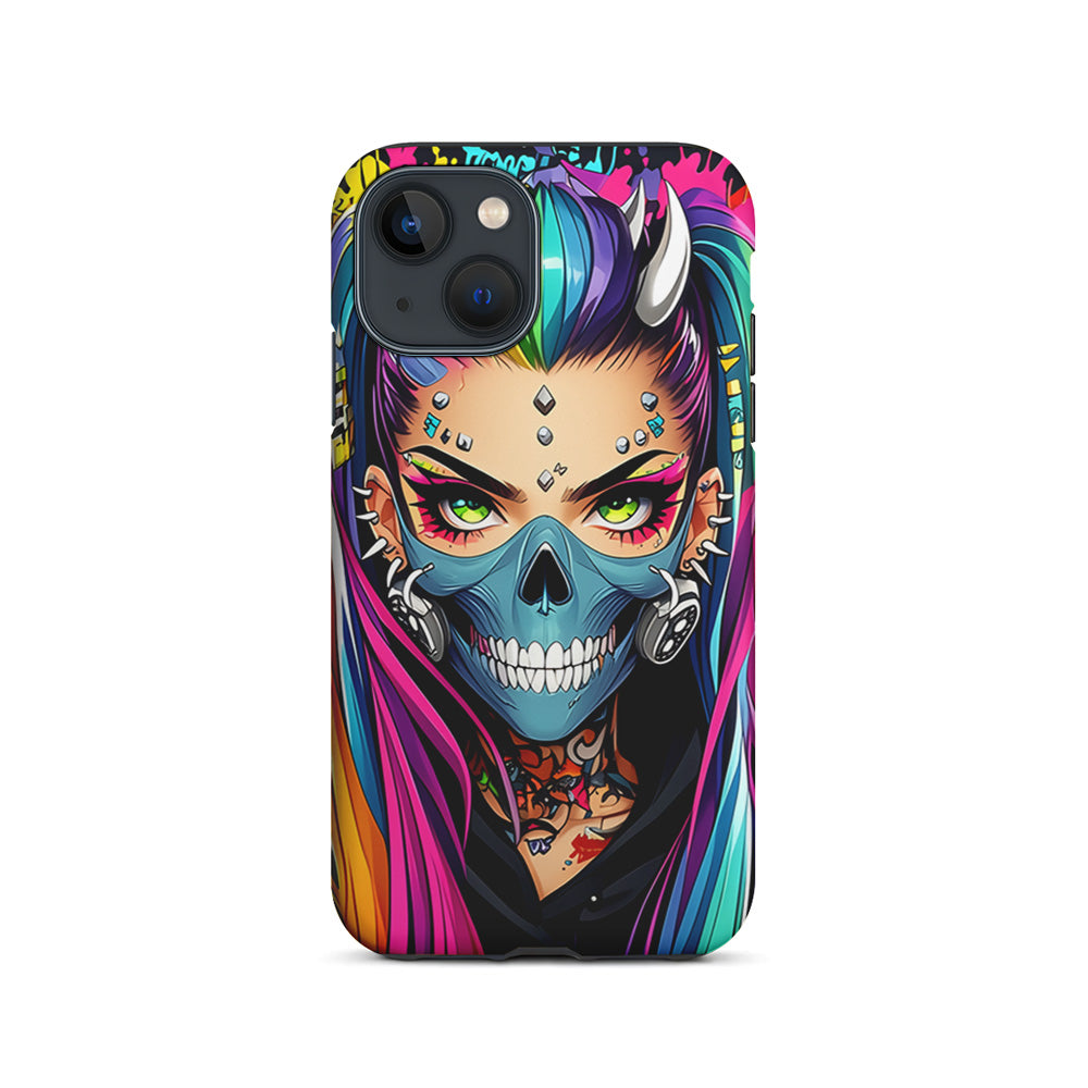 Tattooed Girl with Mask iPhone 15 Plus Case