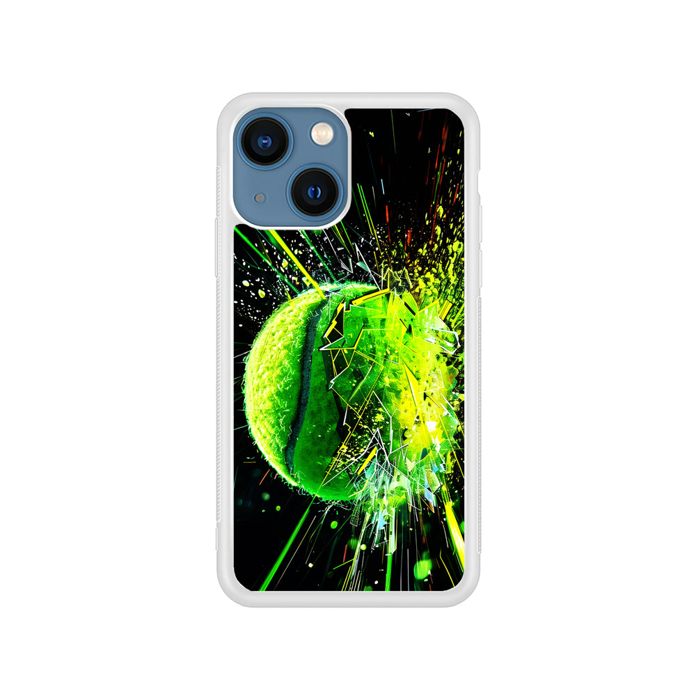 Tennis Ball Breaks Glass iPhone 15 Plus Case