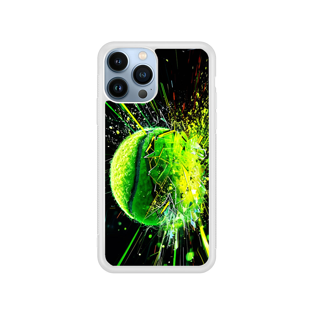 Tennis Ball Breaks Glass iPhone 14 Pro Case