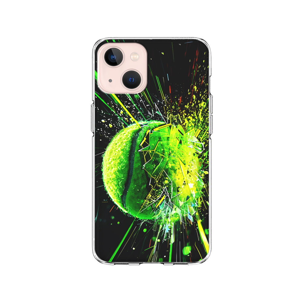 Tennis Ball Breaks Glass iPhone 15 Plus Case