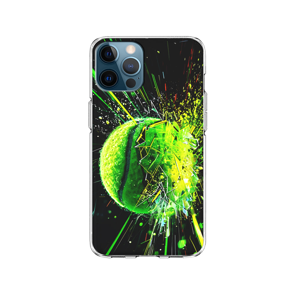 Tennis Ball Breaks Glass iPhone 14 Pro Case