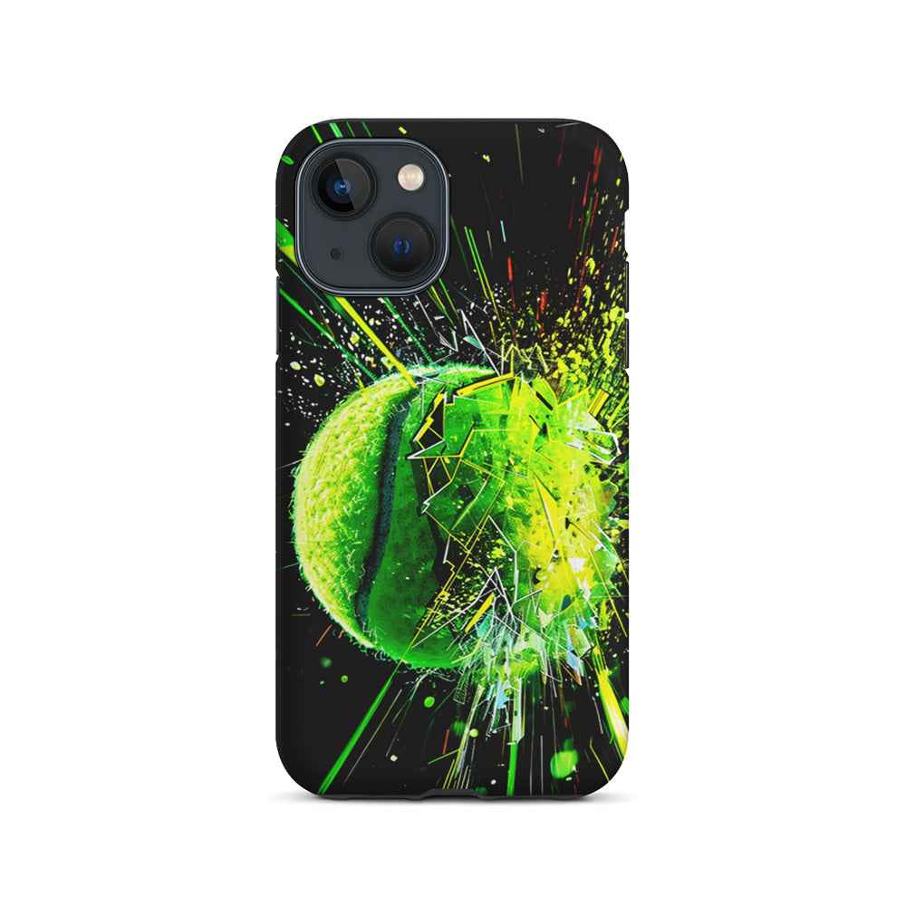 Tennis Ball Breaks Glass iPhone 15 Plus Case