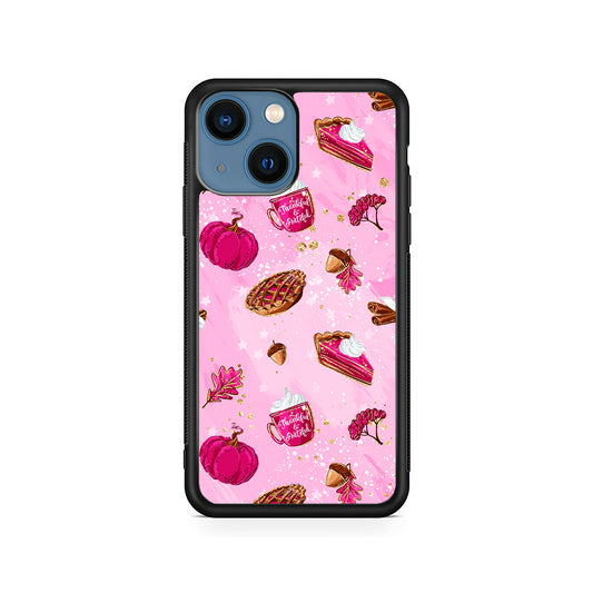 Thanksgiving Pink Aesthetic iPhone 15 Plus Case