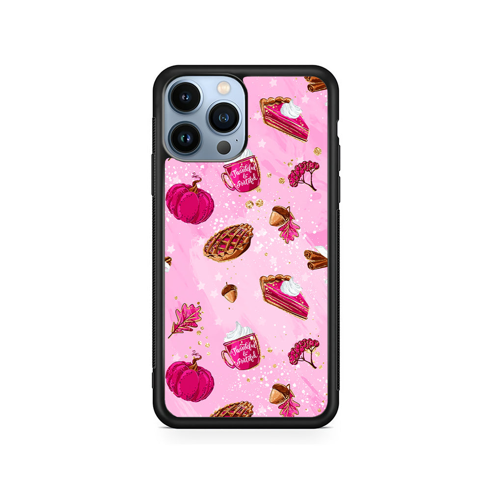 Thanksgiving Pink Aesthetic iPhone 14 Pro Case