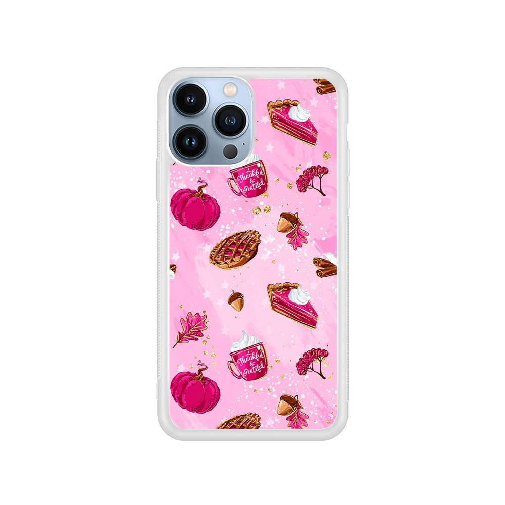 Thanksgiving Pink Aesthetic iPhone 14 Pro Case