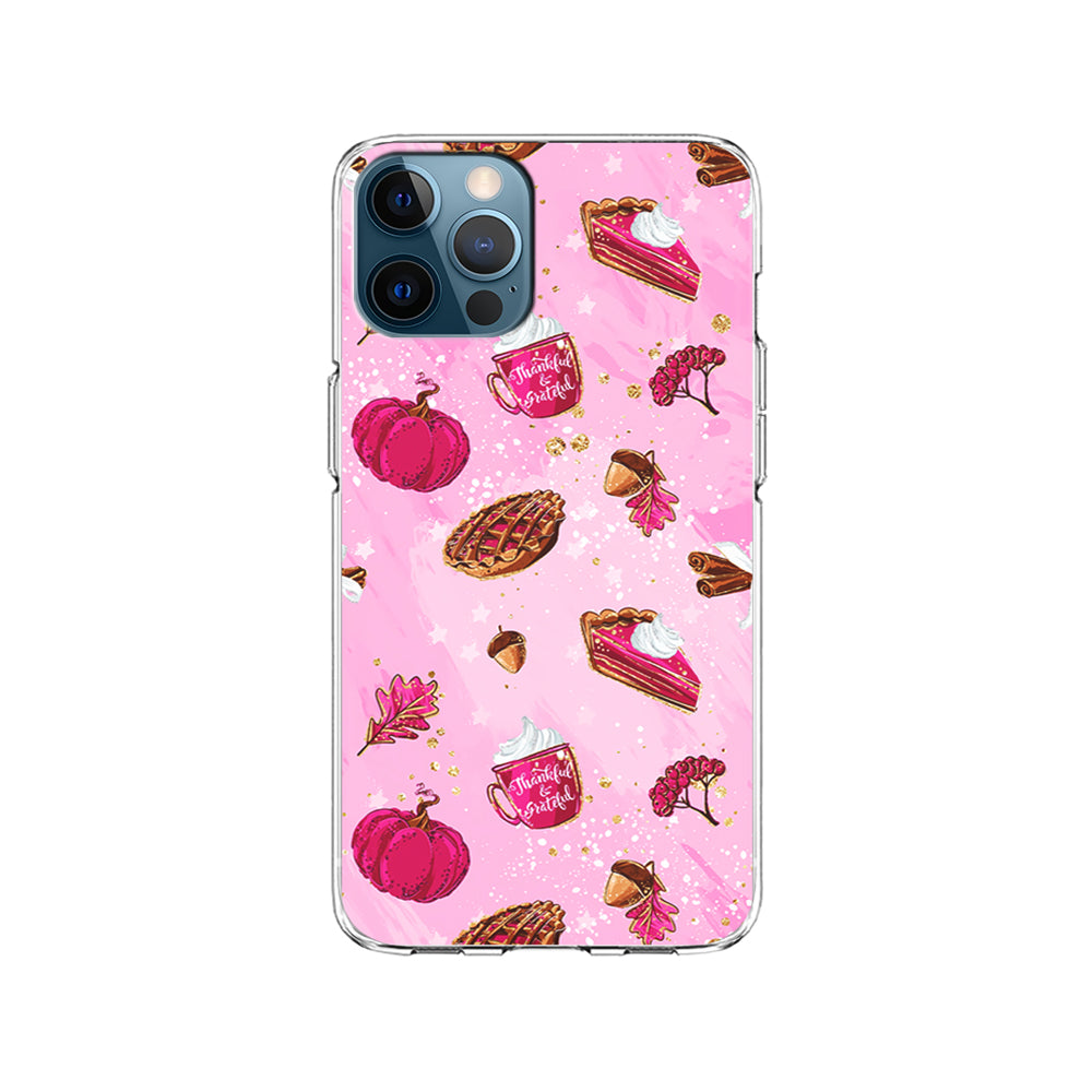 Thanksgiving Pink Aesthetic iPhone 14 Pro Case