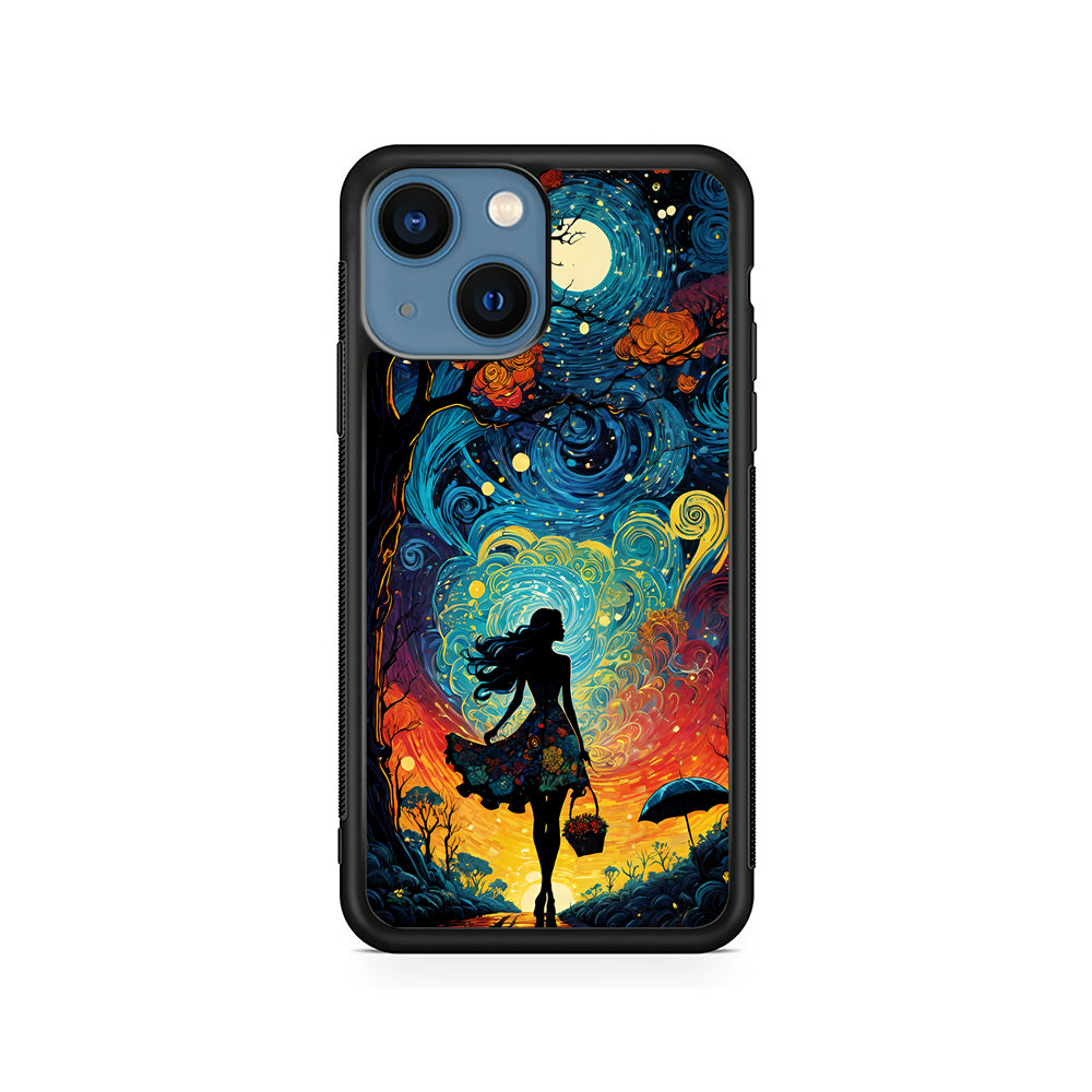 The Girl with The Moon iPhone 15 Plus Case