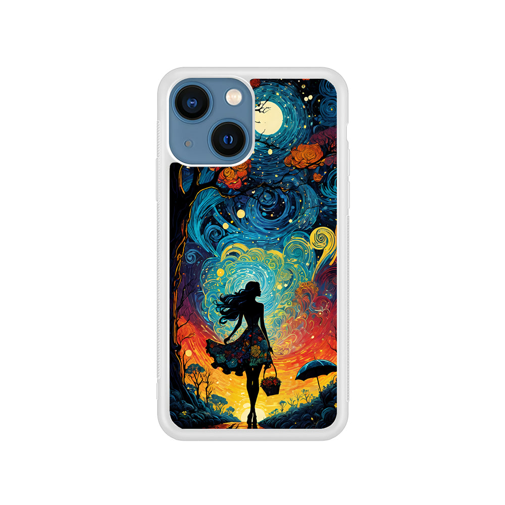 The Girl with The Moon iPhone 15 Plus Case