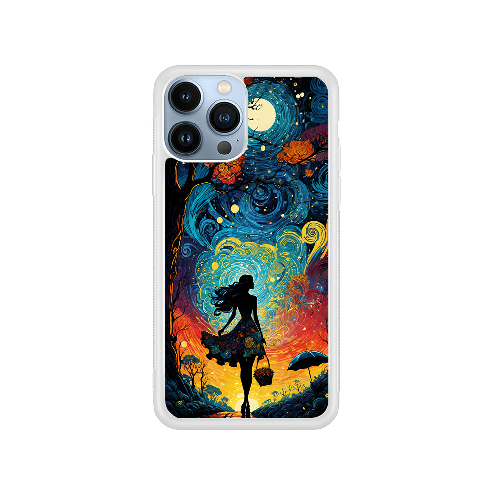 The Girl with The Moon iPhone 14 Pro Case