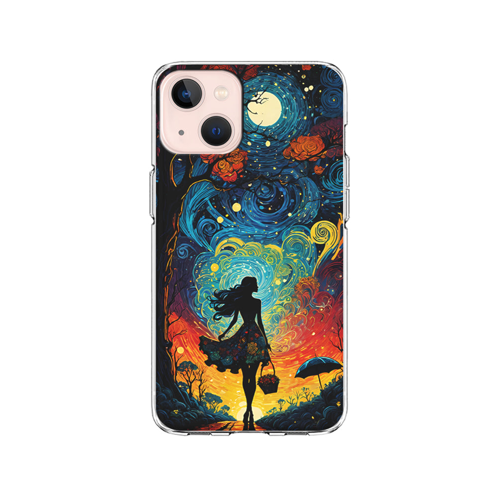 The Girl with The Moon iPhone 15 Plus Case